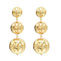E-4699 2 colors Bohemian Vintage Silver Gold Hollow out Ball Tassel Dangle Earrings Drop Earrings Personality Women Ear Jewelry