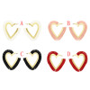 E-4716 Ethnic Heart Shape Cotton Thread Tassel Drop Earrings for Women Boho Wedding Party Jewelry