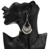 E-4713 4 Colors Bohemian Vintage Silver Enamel  Ball Tassel Dangle Earrings Jewelry Design