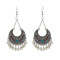 E-4713 4 Colors Bohemian Vintage Silver Enamel  Ball Tassel Dangle Earrings Jewelry Design