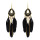 E-4712 Bohemian Vintage Gold Feather Pendant Tassels Drop Dangle Earrings Hook Earring