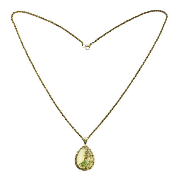 N-2267 New Fashion Vintage Style Flower Dripping pendant necklace
