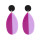 E-4711 Trendy Bohemian Style Resin Drop Double Colors Ear Stud Earrings For Women