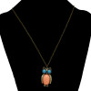 N-2512 New fashion vintage style Bronze Owl pendant necklace