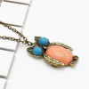 N-2512 New fashion vintage style Bronze Owl pendant necklace