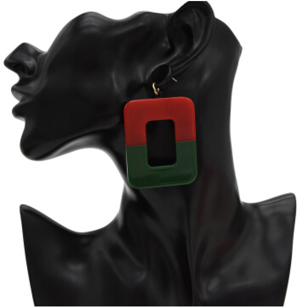 E-4715 4 Colors Square Shape Enamel Fashion Ear Studs for Fashion Women