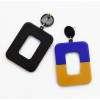 E-4715 4 Colors Square Shape Enamel Fashion Ear Studs for Fashion Women