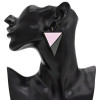 E-4714 3 Colors Trendy Triangle Color Patchwork  Acrylic Drop Earrings For Women