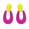 E-4723 European Simple Enamel Drop Shape Earrings