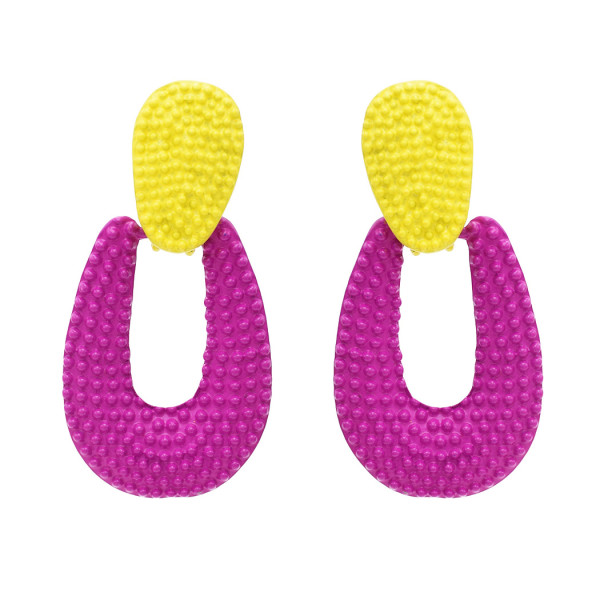 E-4723 European Simple Enamel Drop Shape Earrings