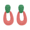 E-4723 European Simple Enamel Drop Shape Earrings