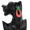 E-4723 European Simple Enamel Drop Shape Earrings
