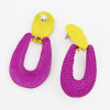 E-4723 European Simple Enamel Drop Shape Earrings