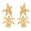 E-4720 Fashion Silver Gold Metal Big Flower Drop Earrings for Women Boho Wedding Party Jewelry