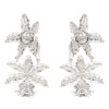 E-4720 Fashion Silver Gold Metal Big Flower Drop Earrings for Women Boho Wedding Party Jewelry