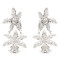 E-4720 Fashion Silver Gold Metal Big Flower Drop Earrings for Women Boho Wedding Party Jewelry