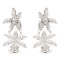 E-4720 Fashion Silver Gold Metal Big Flower Drop Earrings for Women Boho Wedding Party Jewelry