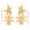 E-4720 Fashion Silver Gold Metal Big Flower Drop Earrings for Women Boho Wedding Party Jewelry