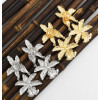E-4720 Fashion Silver Gold Metal Big Flower Drop Earrings for Women Boho Wedding Party Jewelry