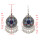 E-4728 4 Colors Bohemian Vintage Silver Enamel Ball Tassel Dangle Earrings Jewelry Design