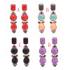E-4729 Vintage Big Statement Earring Bohemian Resin Rhinestone Geometry Drop Earrings