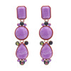 E-4729 Vintage Big Statement Earring Bohemian Resin Rhinestone Geometry Drop Earrings