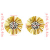 E-4726 2 Colors Floral Shape Crystal Fashion Ear Studs Earrings for Women