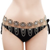 N-7081 * Vintage Silver Flower Waist Chain Hollow out Body Chain Summer Beach Body Waist Chain Jewelry