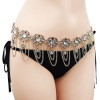 N-7081 * Vintage Silver Flower Waist Chain Hollow out Body Chain Summer Beach Body Waist Chain Jewelry