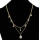 N-7082 Fashion Gold Metal Rhinestone Evil Eye Multilayer Moon Pendant Tassel Necklace Party Jewelry