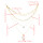 N-7082 Fashion Gold Metal Rhinestone Evil Eye Multilayer Moon Pendant Tassel Necklace Party Jewelry