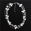 N-7079 2 Colors Silver-Glated White Beads Summer Women  Choker Necklace Jewelry Design