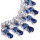 N-7051 5 Colors Elegant 3A Zircon Bride Weeding Party Necklace Earring Jewelry Set