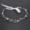 F-0496 Bridal Wedding Hair Accessories Jewelry Fashion Copper Alloy Lace Flowers Crystal Silk Chain Hairband