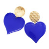 E-4733 New Fashion Gold Metal Big Heart Drop Earrings for Women Bohemian Wedding Party Jewelry