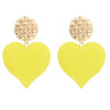 E-4733 New Fashion Gold Metal Big Heart Drop Earrings for Women Bohemian Wedding Party Jewelry