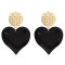 E-4733 New Fashion Gold Metal Big Heart Drop Earrings for Women Bohemian Wedding Party Jewelry