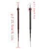 gun black/silver tone long fringe dangle earring E-0079
