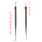 gun black/silver tone long fringe dangle earring E-0079