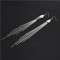 gun black/silver tone long fringe dangle earring E-0079