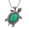 N-5866 New Arrival Tibetan Silver Alloy Inlay Turquoise Tortoise Pendant Necklace Earrings Bracelet Set  For Women