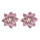 E-4734 Korean Style Big Acrylic Pearl Beads Flower Stud Earrings