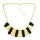 N-0759 New vintage style gold metal geometry gem tassels pendant necklace