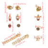 R-1498 Trendy Earring&Ring Gold Alloy Rhinestone Jewelry Set For Women
