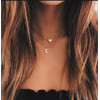 N-7086 New Trendy Coin Moon Heart Shape Pendant Necklaces for Women Boho Wedding Party Jewelry Gift