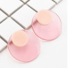 E-4739 Korean Style Fashion Jewelry Double Round Piece Cute Stud Earrings For Women Charm jewelry
