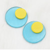 E-4739 Korean Style Fashion Jewelry Double Round Piece Cute Stud Earrings For Women Charm jewelry