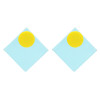 E-4742 Korean Style Fashion Jewelry Square Shape Geometric Stud Earrings