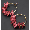 E-4740 Cute Gold Metal Flower Shape Circle Hoop Earrings for Women Boho Wedding Party Jewelry Gift