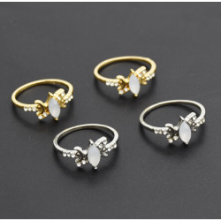 R-1499 2 Colors Bohemian Vintage Gold Silver Plated Crystal Rhinestone Finger Midi Knuckle Ring For Women Rings Jewelry